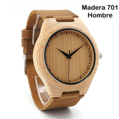 Reloj de madera natural marca Bobo Bird 701 para parejas