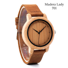 Reloj de madera natural marca Bobo Bird 701 para parejas