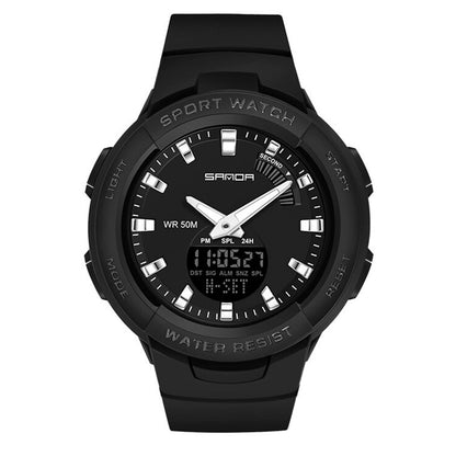 Reloj SANDA 6005 Dual deportivo de lujo Negro