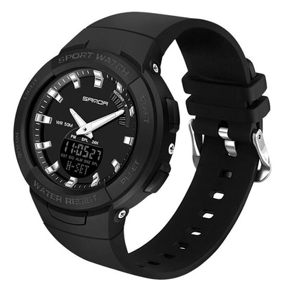 Reloj SANDA 6005 Dual deportivo de lujo Negro